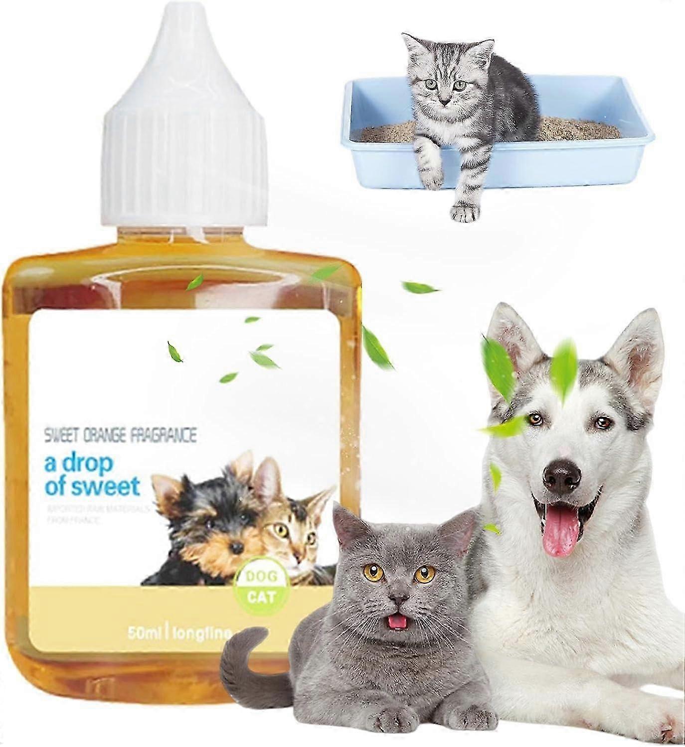 Kedi Kumu Koku Giderici, Kedi İdrar Deodorantları Köpek Deodorantları, Kedi Kumu Kutusu için 50ml Oda Koku Giderici Kokuları Ortadan Kaldırır, Havayı Tazeler Kediler Köpekler İçin Güvenli
