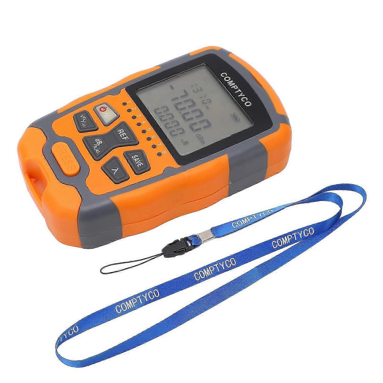Handheld Optical Power Meter Multifunctional Optical Fiber Cable Tester with LED Light 30MW
