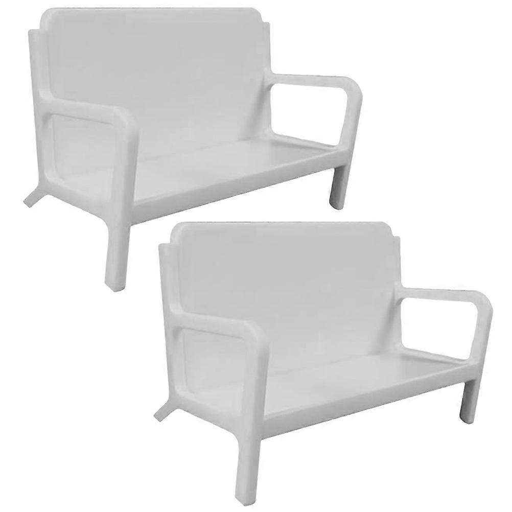 Business Card Display Stand Abs Material White Color Office Use Display 2Pcs
