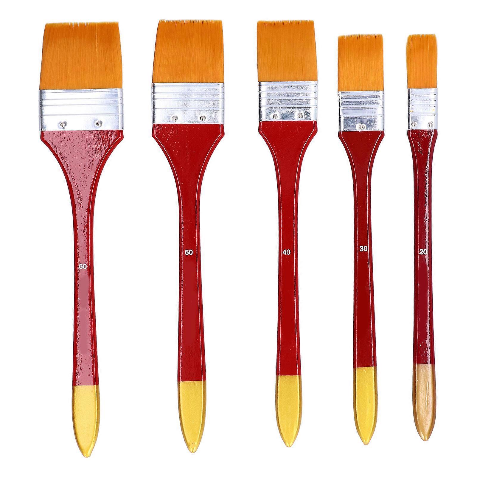 Brush High Temperature Resistance Feel Comfortable Recyclable 5 Different Sizes Oil Paint Brushes