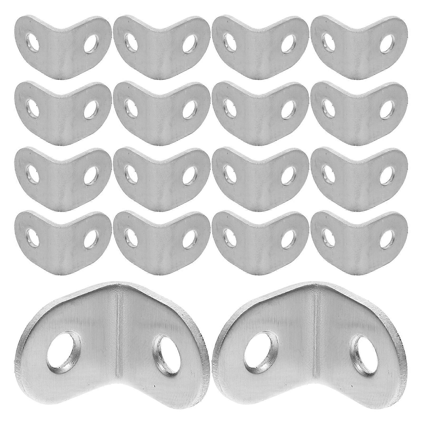 Stainless Steel Corner Code Angle Bracket Shelf Support 20Pcs