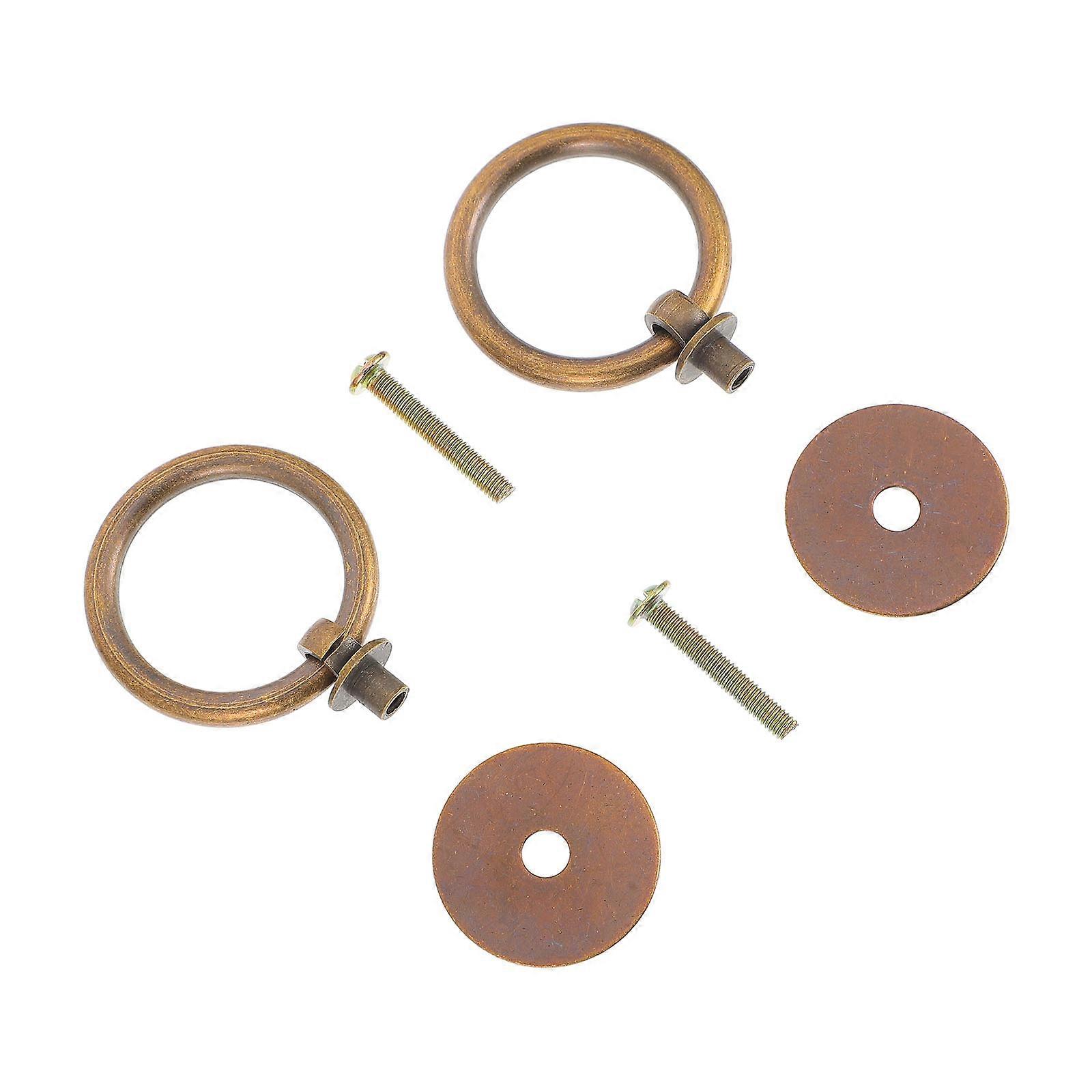 Brass Knobs for Cabinets Retro Design Furniture Accessories Practical 2Pcs