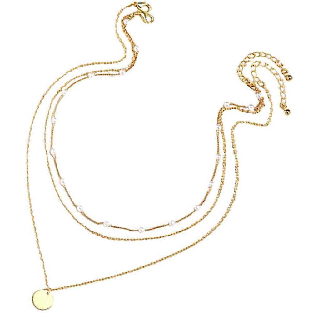 Here's a refined and professional product description for your **Delicate Layered Clavicle Chain Necklace**:
 
**Delicate Layered Clavicle Chain