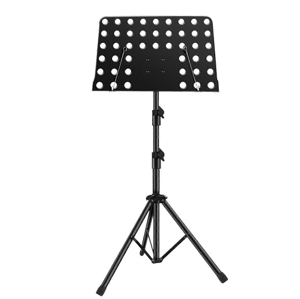 Foldable Music Stand, Height Angle Adjustable with NonSlip Feet, Black (130*40.8cm)