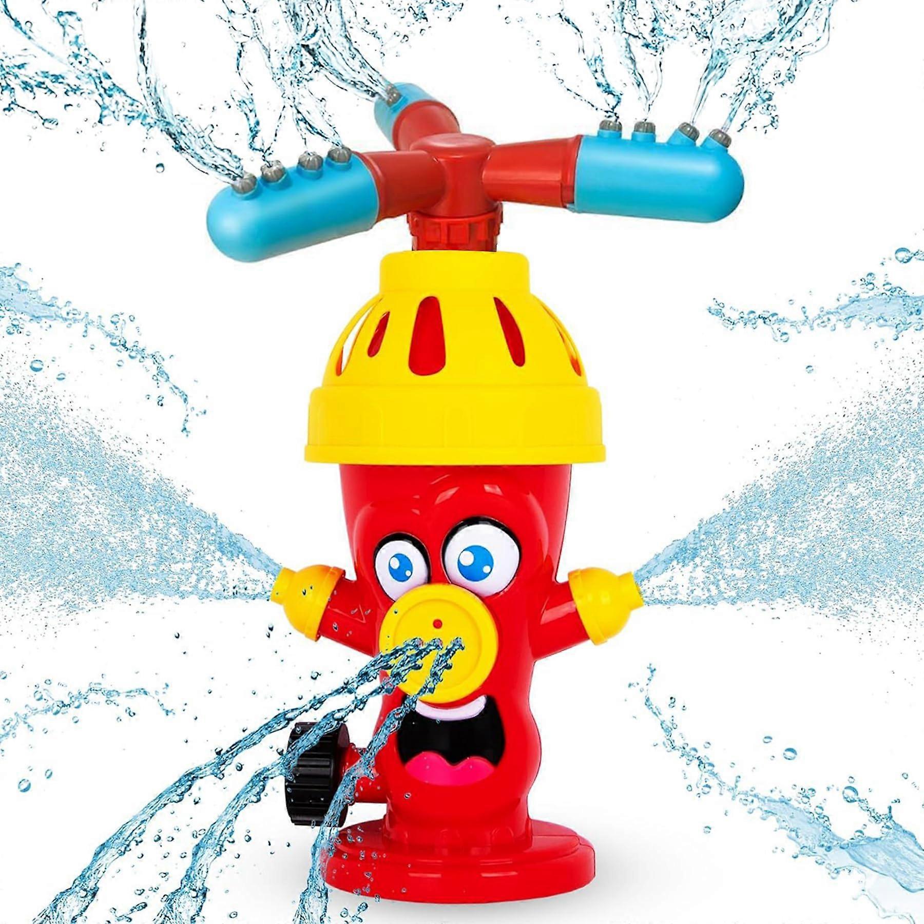 Sprinkler Toy for Children, 360° Rotating Splash, Outdoor Water Toy for Garden Yellow