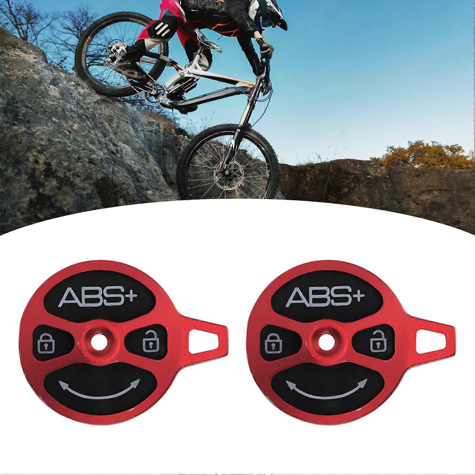 2 Sets Front Fork Airtight Cover Red Full CNC Aluminum Alloy Replaceable Electroplating Process Bike Accessories 