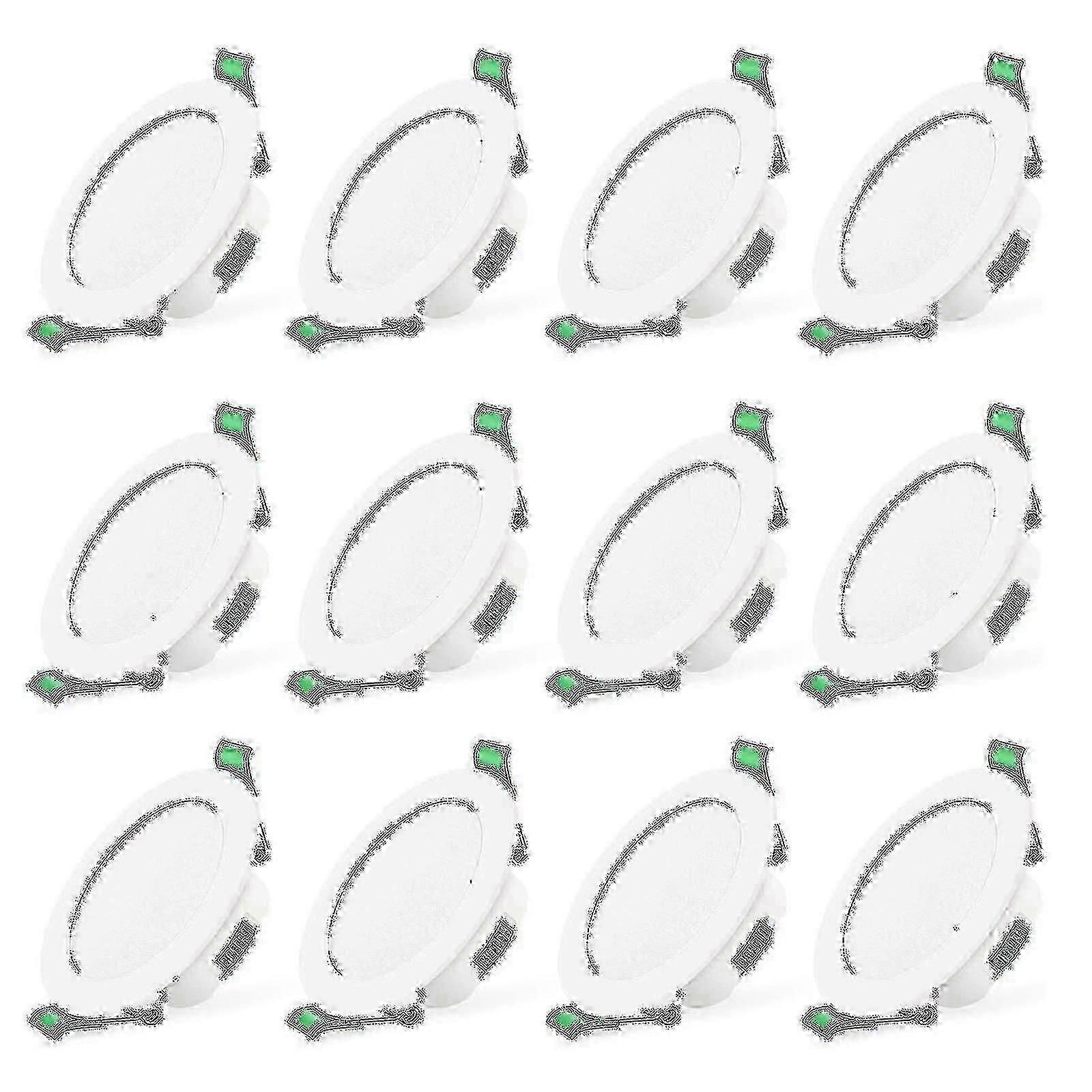 12 stk. 7w hvide LED downlights indbyggede loftslamper slanke spotlights