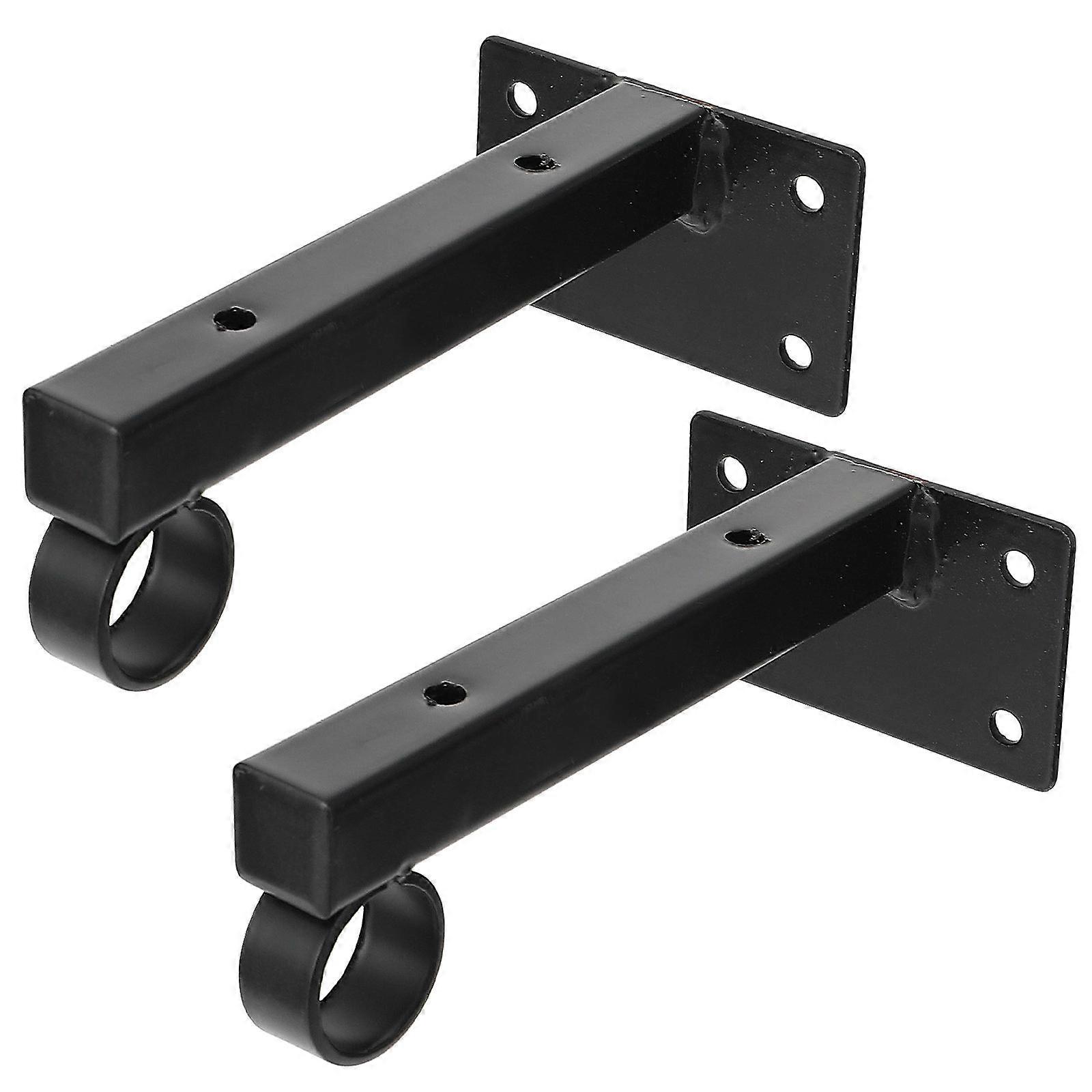 Black Floating Shelf Bracket for Home Use Strong and Durable Plastic and Iron 6.3 Inches