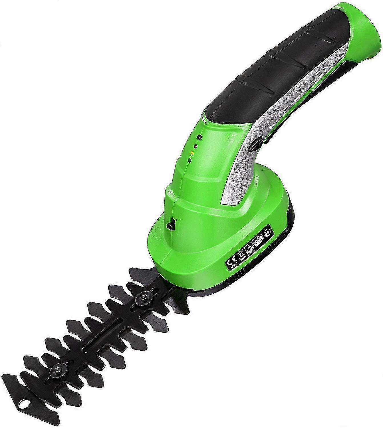 Cordless Multifunction Hedge & Grass Trimmer with Charger - Rechargeable Pruning Shear for Small Cutting Tasks in Macaron Color