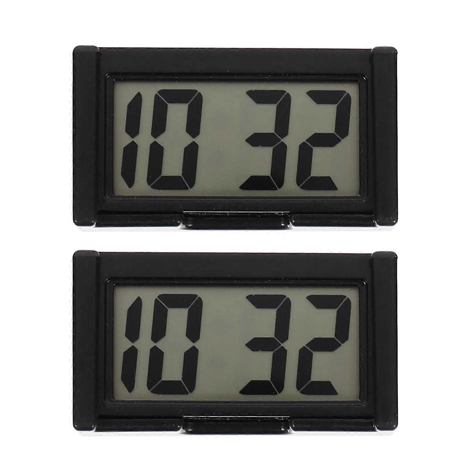 It sounds like you're referring to a product listing or description for a **2 piece set of car dashboard digital clocks**. Here's a refined and