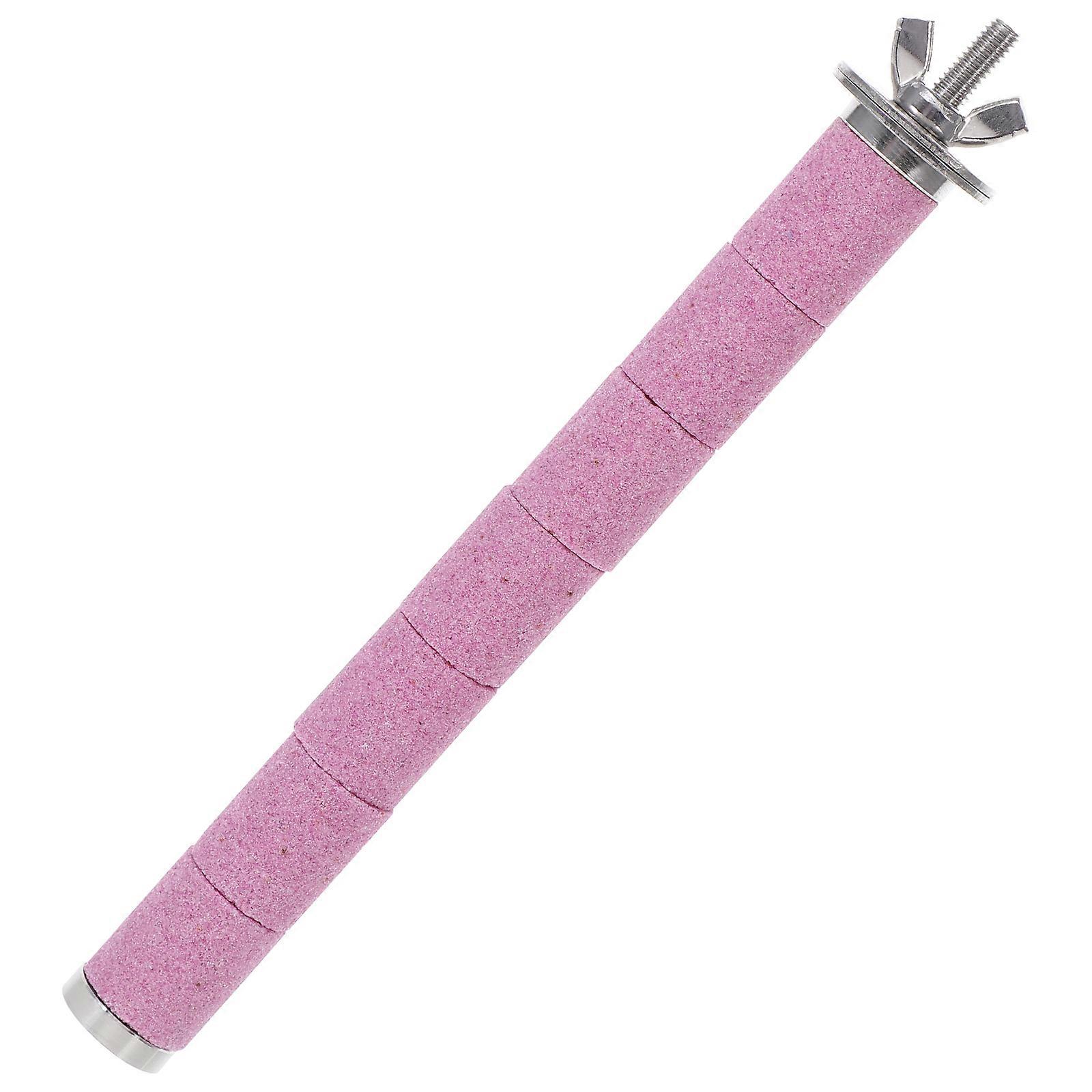 Parrot Perch Stick with Pumice Grinding Surface for Birds – Durable Nail Trimming Tool for Bird Cages, Easy Installation, Suitable for Cockatiels,