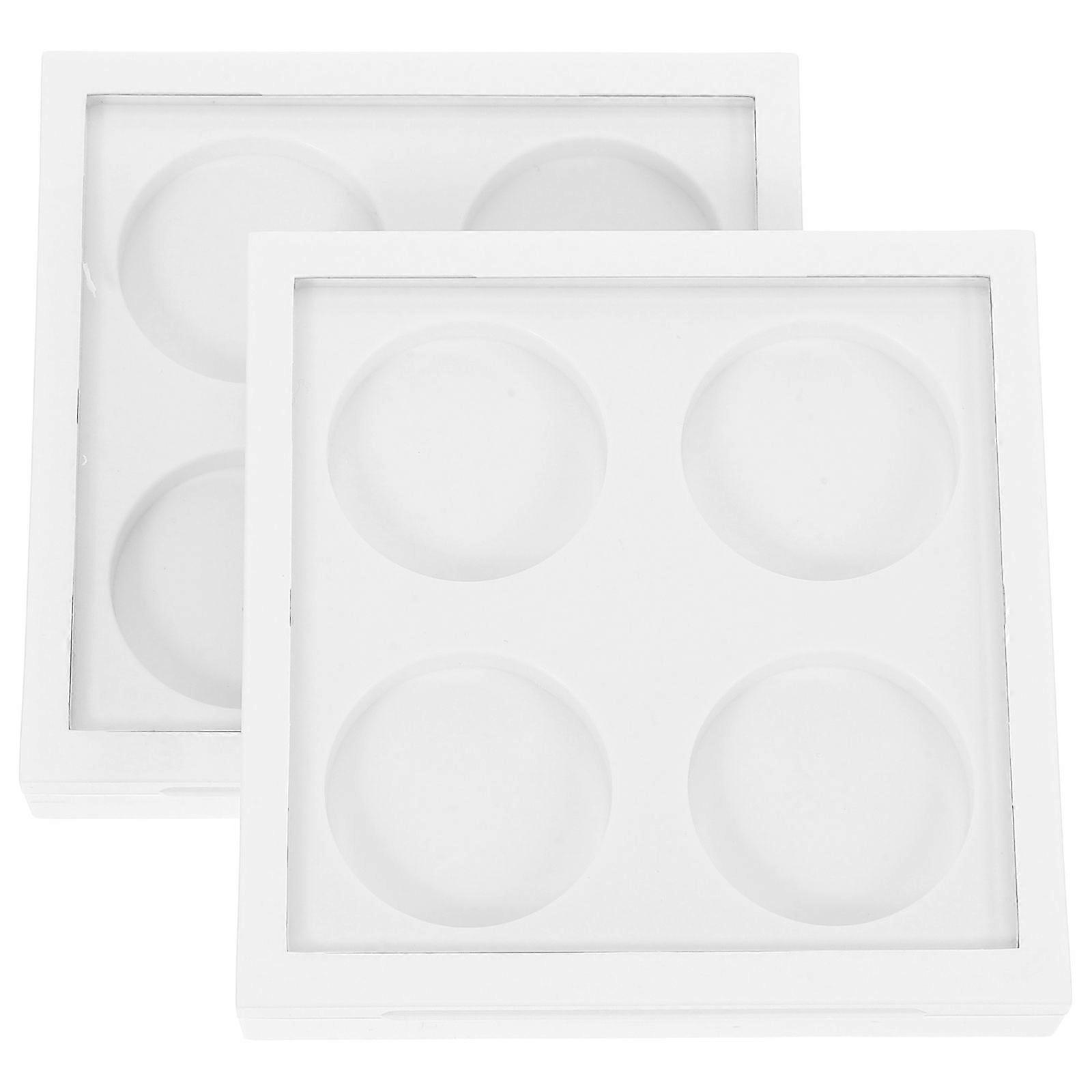 2Pcs 26.5mm 4 Color Eyeshadow Lipstick Case Empty Eyeshadow Box Eyeshadow Subpackaging Container White