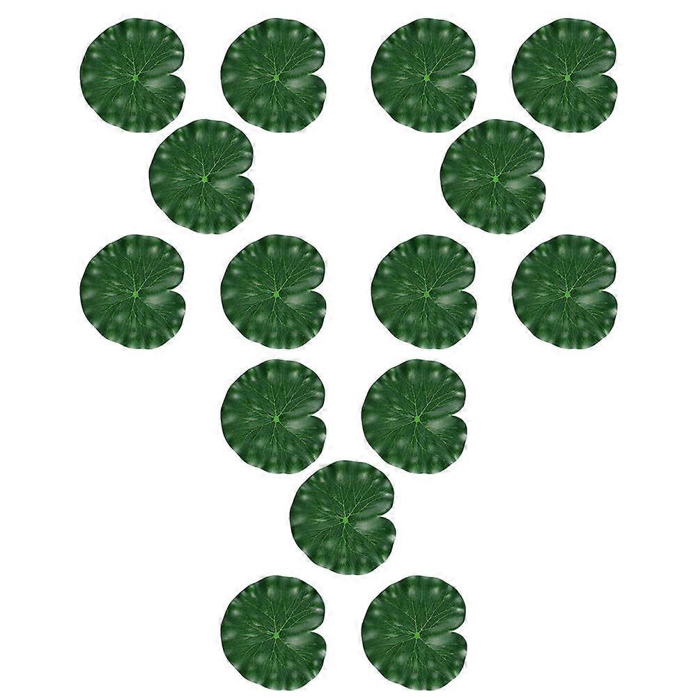 15pcs EVA Simulation Lotus Leaves Floating Artificial Water Lily Pads for Aquarium, Pool & Garden Decoration – Realistic Reusable Floating Plant