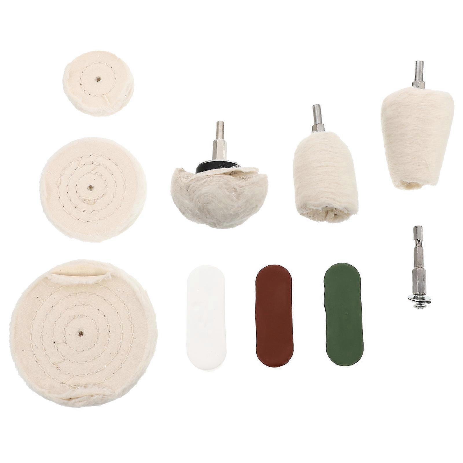 10 Pcs 1 Bag Multipurpose Grinding Wheels Rust Proof Polishing Pads White