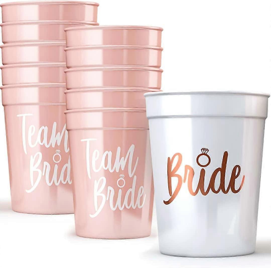 Team Bride Bachelorette Party Cups (Pack of 11)  Hen Party Decorations  Hen Party Cups for Bride Tribe 11 Count (Pack of 1)'