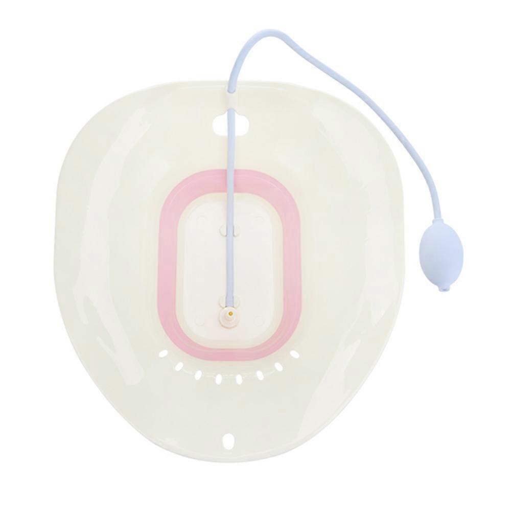 Toiletvask Foldbar til ældre gravide kvinder Multifunktionel Pink 39,2x22,2cm 1 sæt