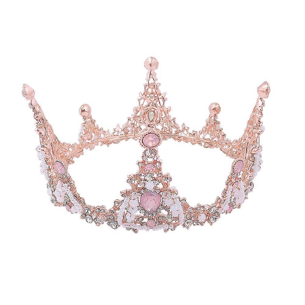 Pink Crown Headband for Adornment Made of Alloy Great for Girls Parties and Photoshoots 1 Pc