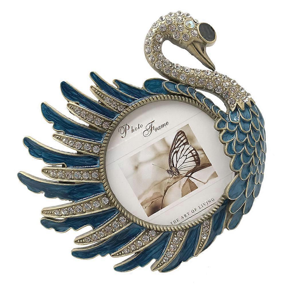 Picture Frame Cute Vintage Swan Shape Photo Frame Home Decoration Metal 1Pack