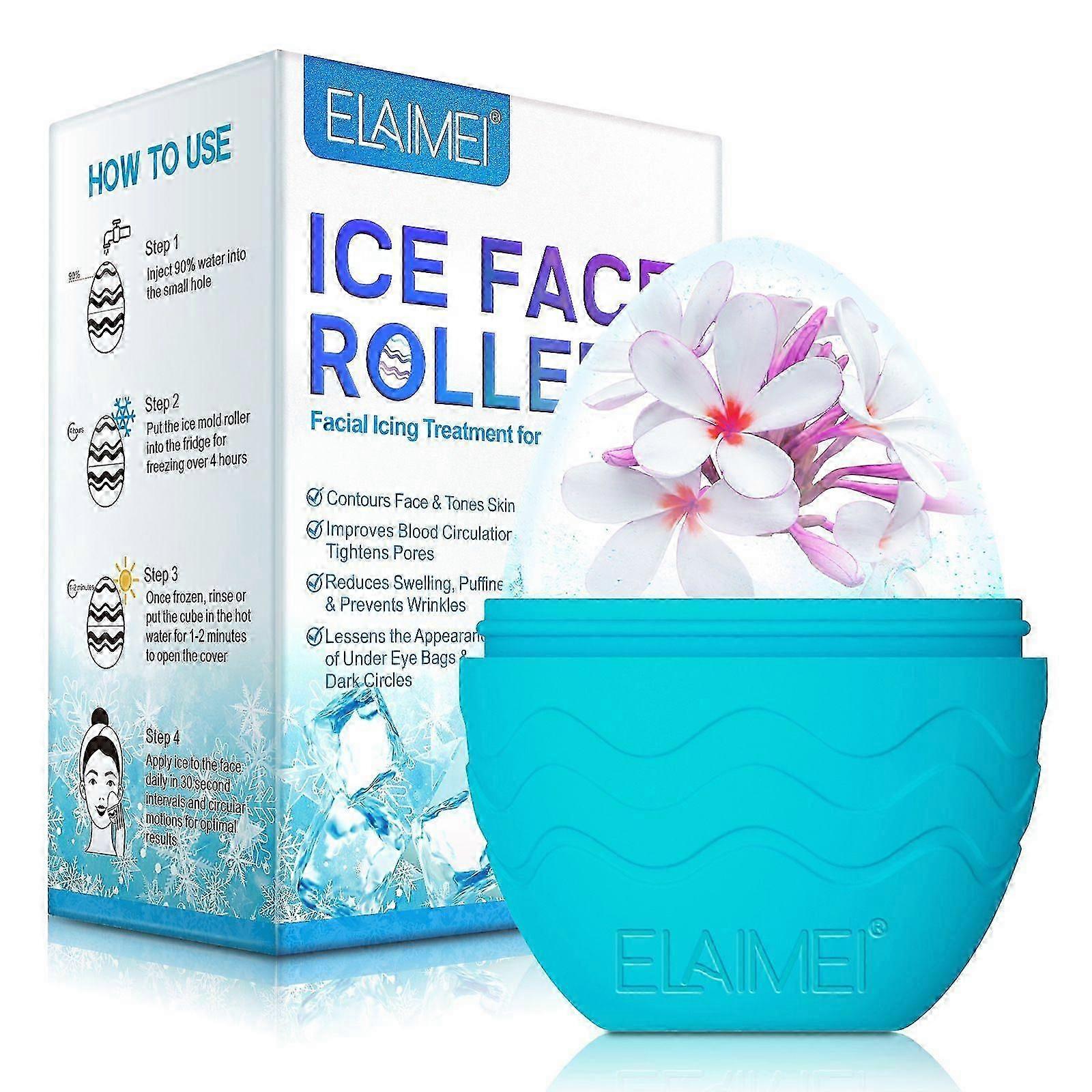 Ice Roller for Face, Ice Face Roller, Reusable Silicone Ice Mold for Face, Facial Beauty Ice Roller Skin Care Tools for Shrink Pores Anti Wrinkle Redu