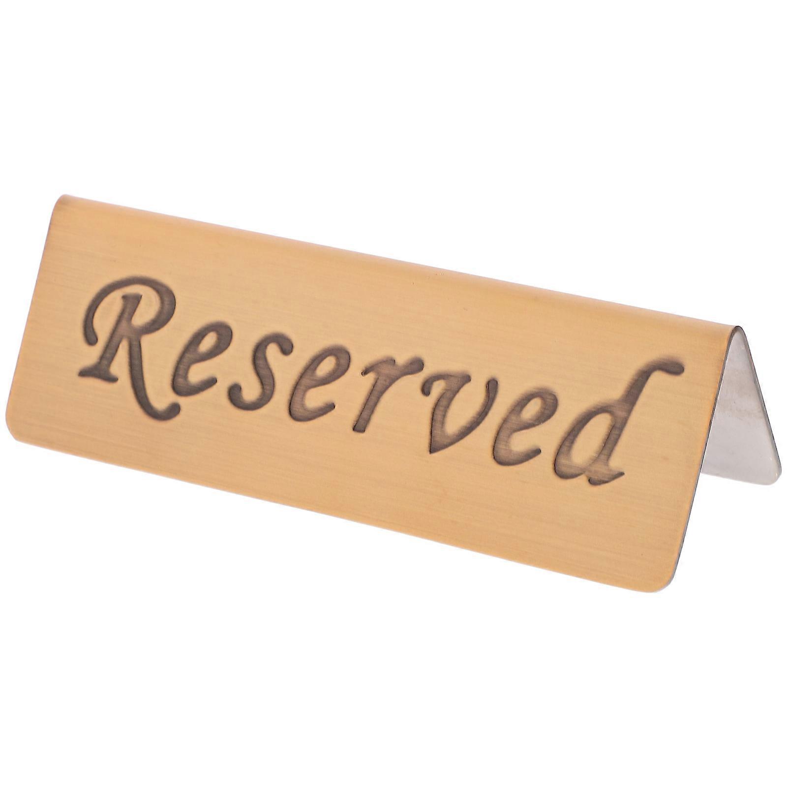 Wedding Reserved Sign Elegant Design Rectangular Prevent Seating Mixups 1Set