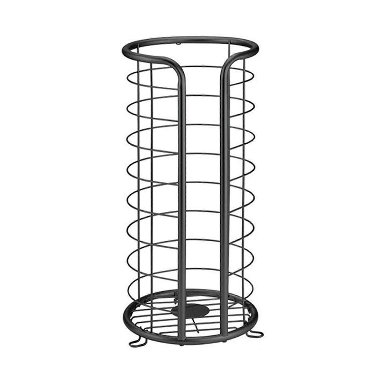 Functional Tissue Dispenser Iron Construction With Multi-Roll Capacity Space-Saving Black