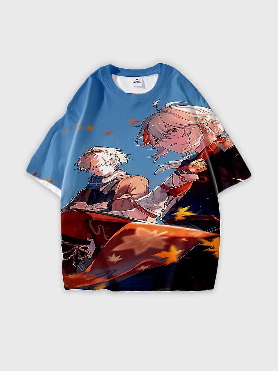 T-shirt round neck Role Pattern loose short sleeve C1176