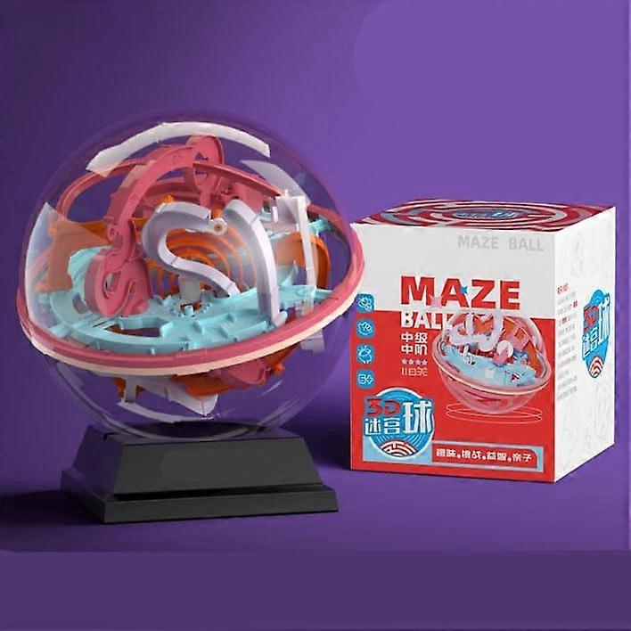 Labyrinth Ball 3D Gravity Game 7 Inch Educational Toy for Kids and Adults, Interactive Mind Challenge, Brain Development