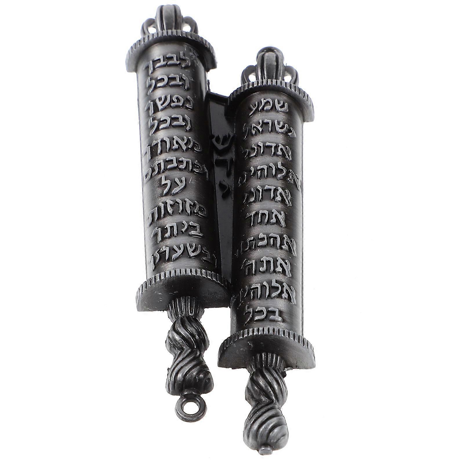 Metal mezuzah Decor Ornament with Retro Scripture Design for Decoration Multi Color