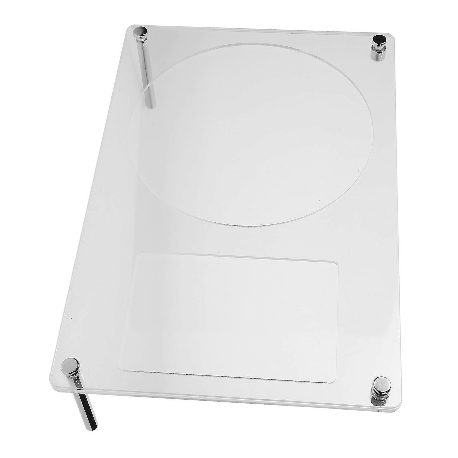 Acrylic CD Display Stand Transparent Desktop Holder for DIY Crafting, Photo Display, and Home Office Organization