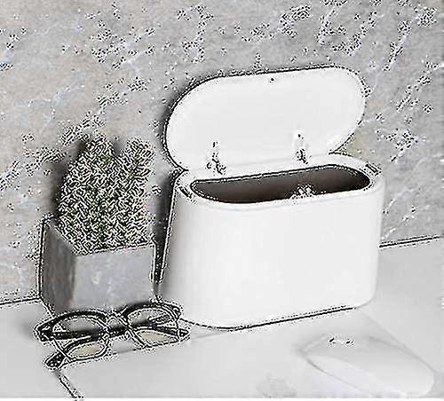 Tabletop Trash Can With Lid,mini Trash Can Table Trash Can,bathroom Cosmetic Bin Tabletop Trash Can
