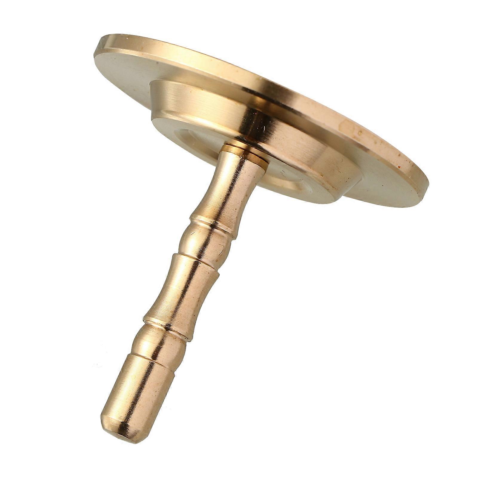 Golden Brass Incense Ash Press Tool for Decoration with Ergonomic Handle 1Pc