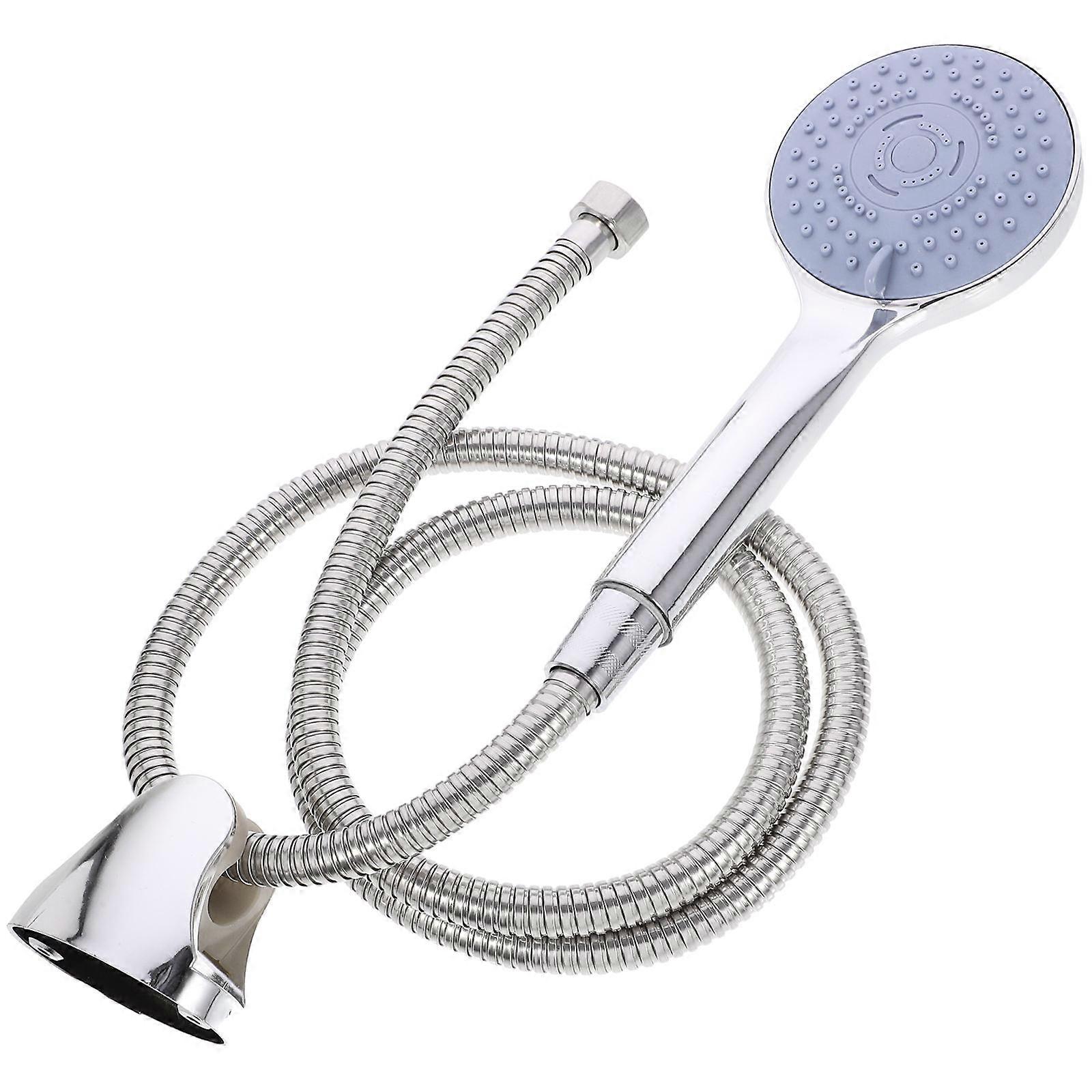 1 Set Shower Nozzle Hose and Base Kit with Bathroom Spray Head