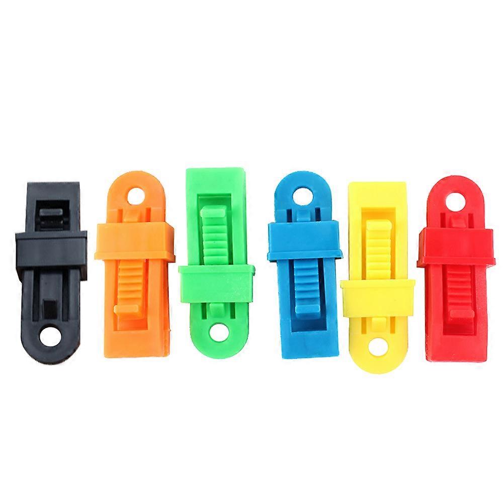 Multifunctional Wind Rope Awnings Clip for Outdoor Use Durable PP Material 12 Pieces Assorted Color