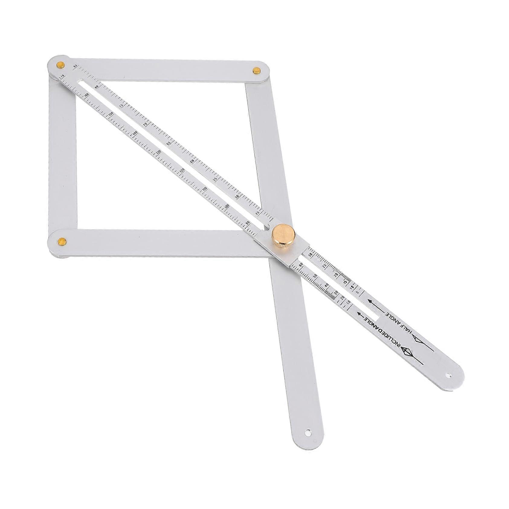 Adjustable Stainless Steel Protractor for Woodworking, Precision Angle Measuring Tool