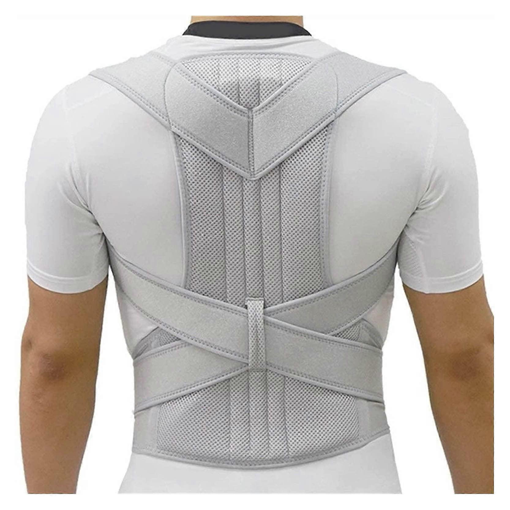 Posture Corrector for Medical Devices - Adjustable Upper Back Straightener, Breathable Comfortable Support in Grey X