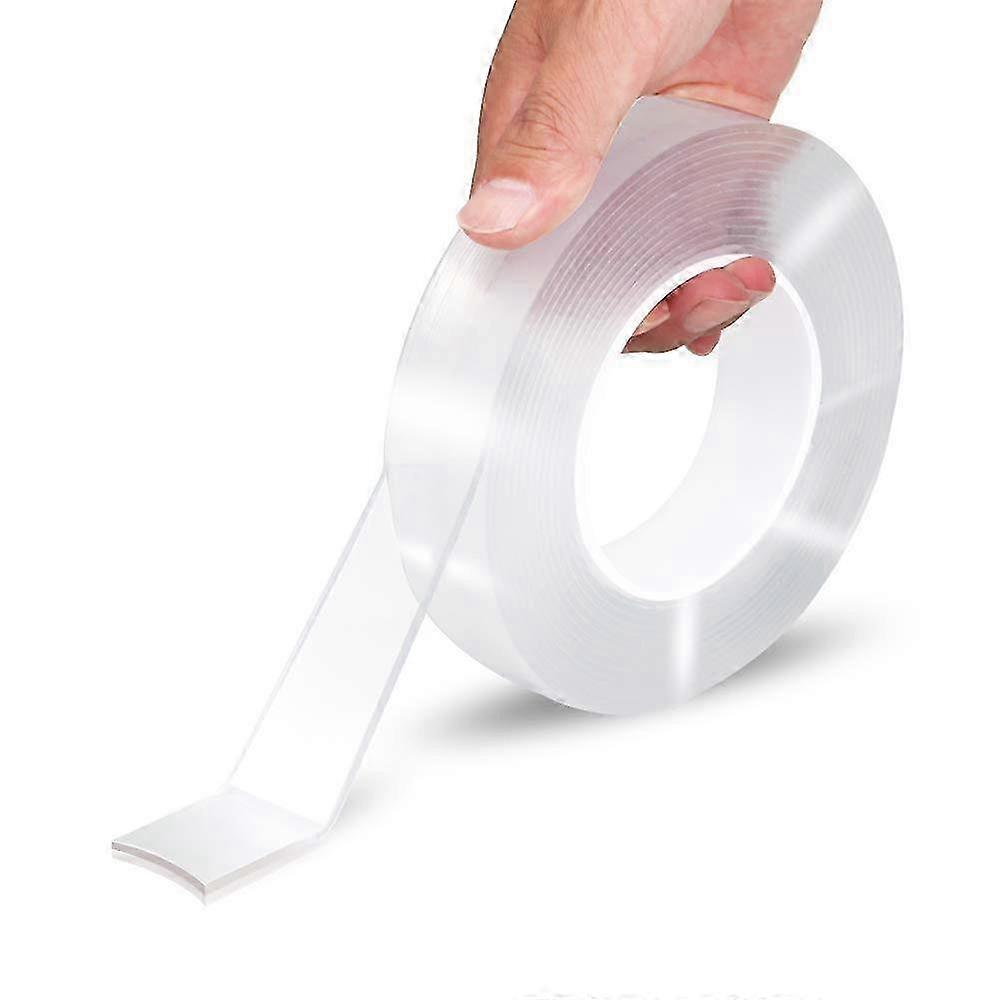 2025 3 Meter Double Sided Adhesive Silicon Tape, Transparent Adhesive Heavy Duty, Heat Resistant,Multi-Functional, Removable, Washable, Sticky,No Trac