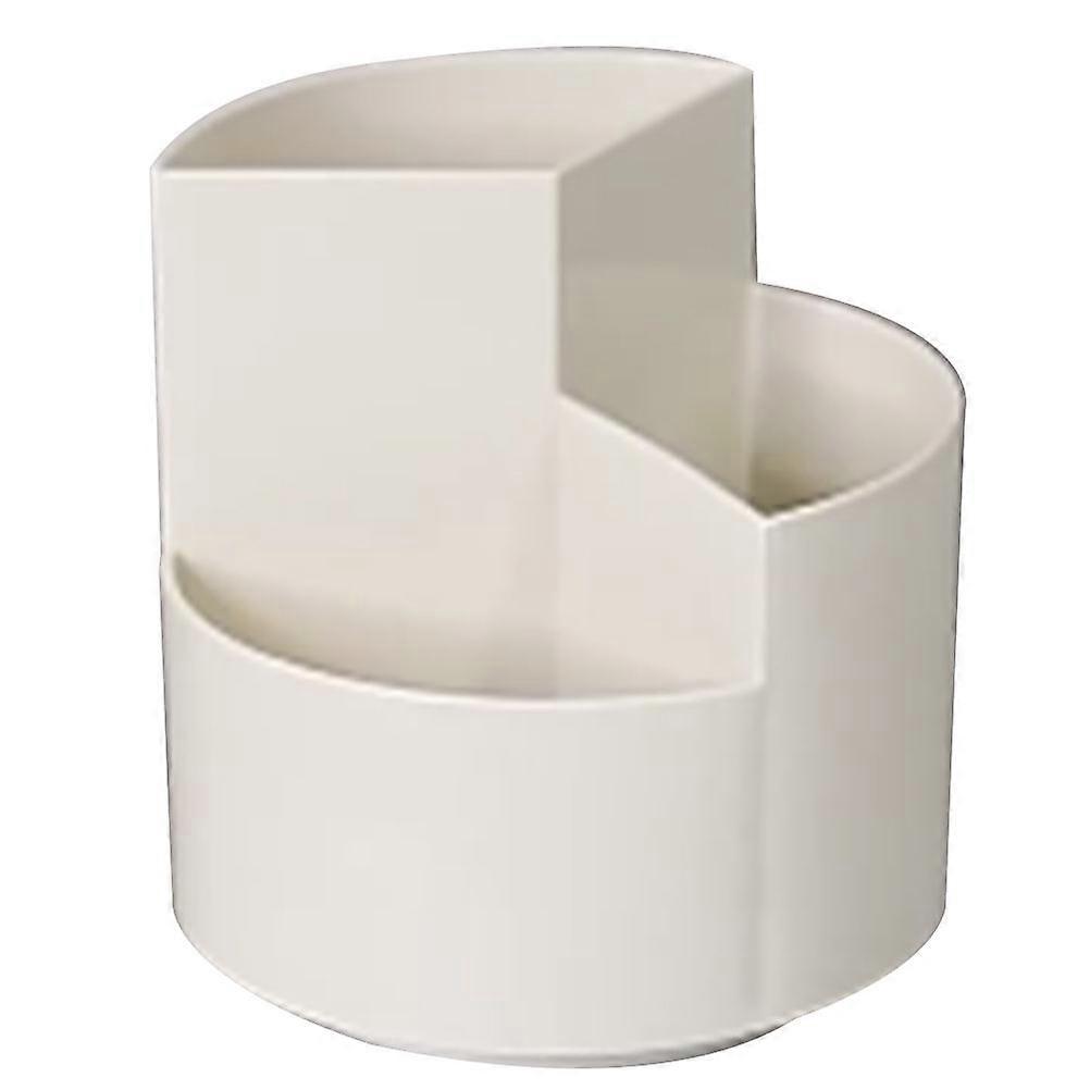 Round Rotating Desktop Storage Box 12X12X12CM For Classroom Office And Home Organization 1Pack