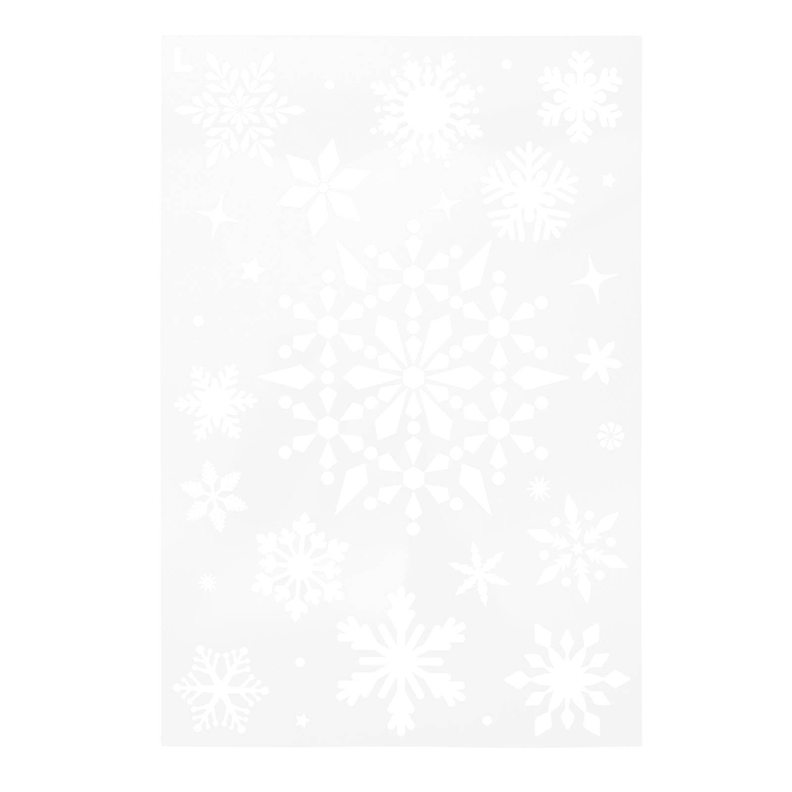 Reusable PET Snowflake Stencil for DIY Painting Projects White Color Ideal for Holiday Decorations