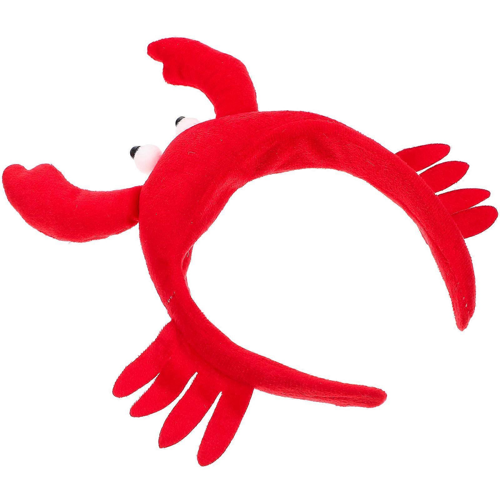 Funny Children Headband with Lobster Design for Party Decor in Red Cloth Color Fits All Head Shapes