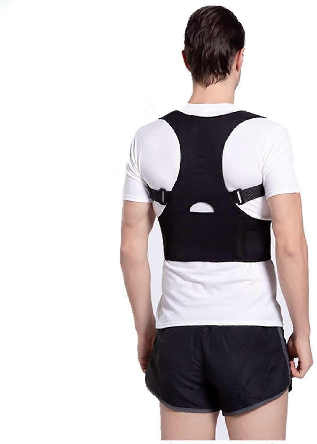 Adjustable Magnetic Posture Corrector Back Support Belt for Men Women (Skin, XXXLarge)