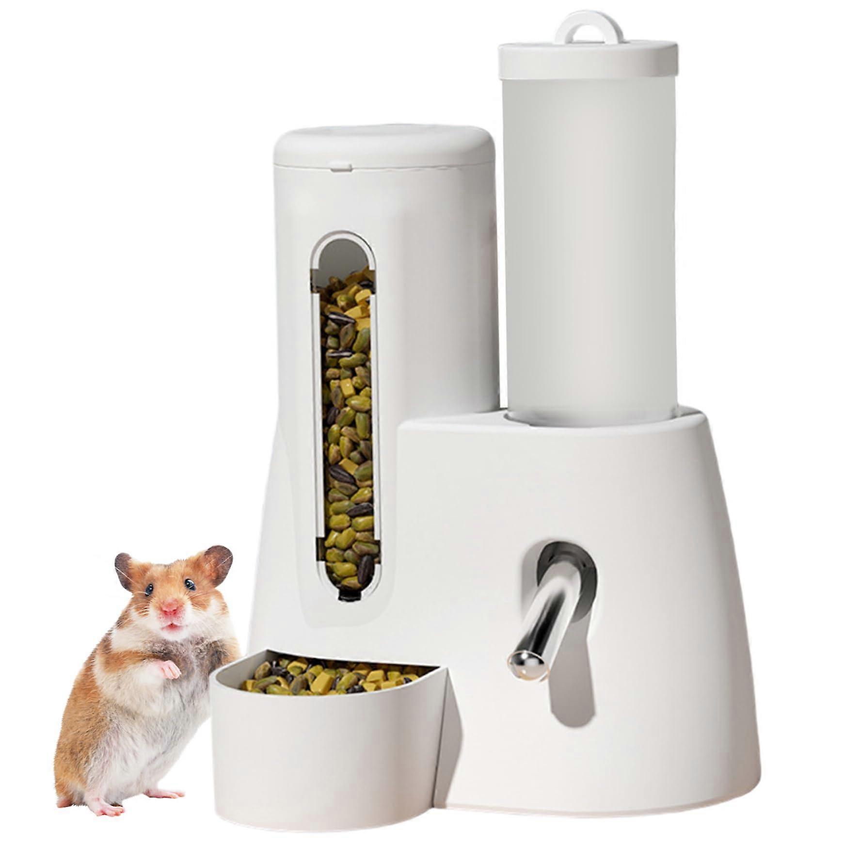 Hamster Water Bottle 2-in-1 Food Dispenser, 125 ml, Leak-Proof, For Hamsters, Rats, Mice, Guinea Pigs, Hedgehogs