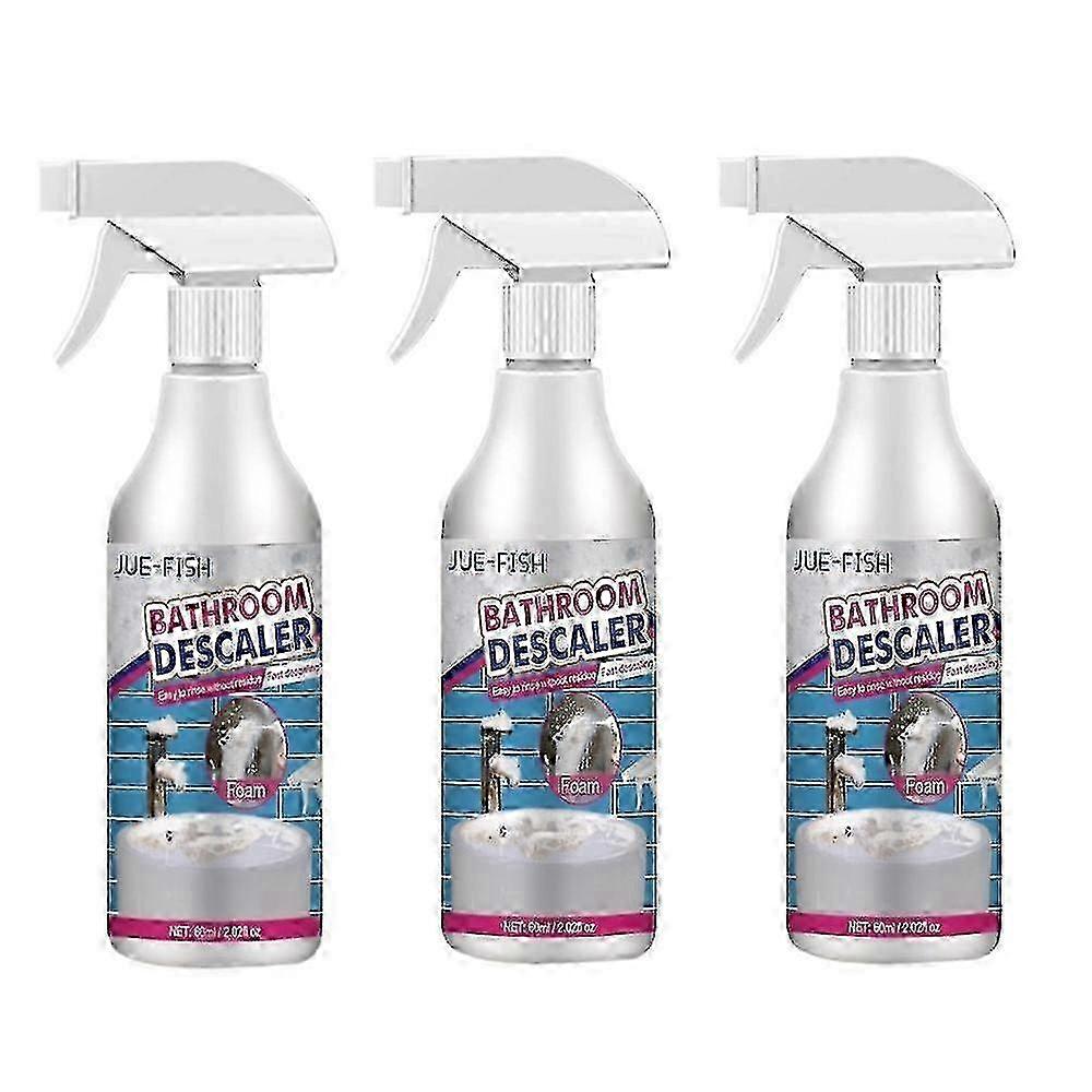 3pcs Bathroom Cleaner Bathroom Sink Toilet Derusting Cleaning Decontamination Descaling Multi-purpose Cleaner D