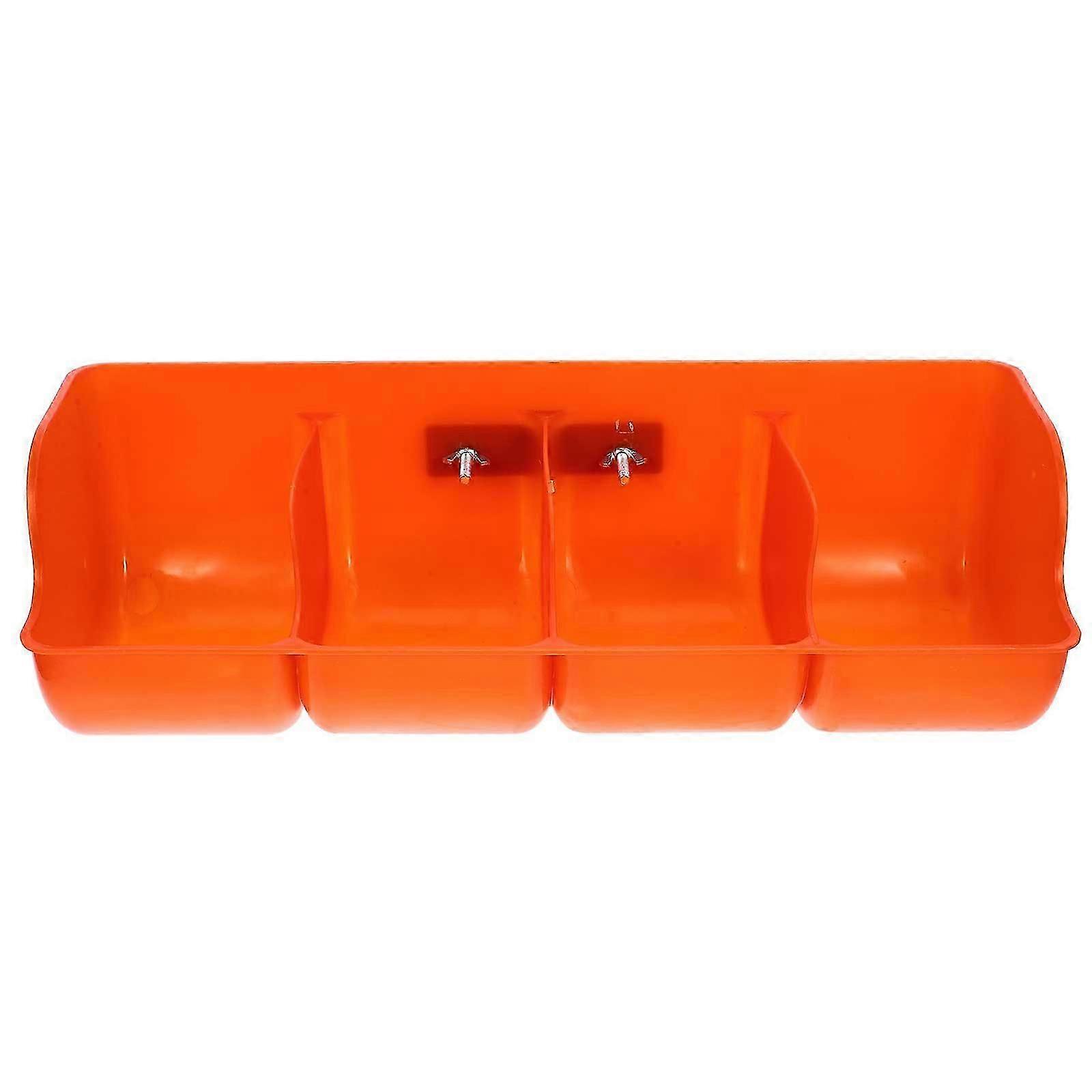 Malý žlab pro prasata jesličky 4-komorové použití na farmě Snadná instalace hnědý 1Pack
