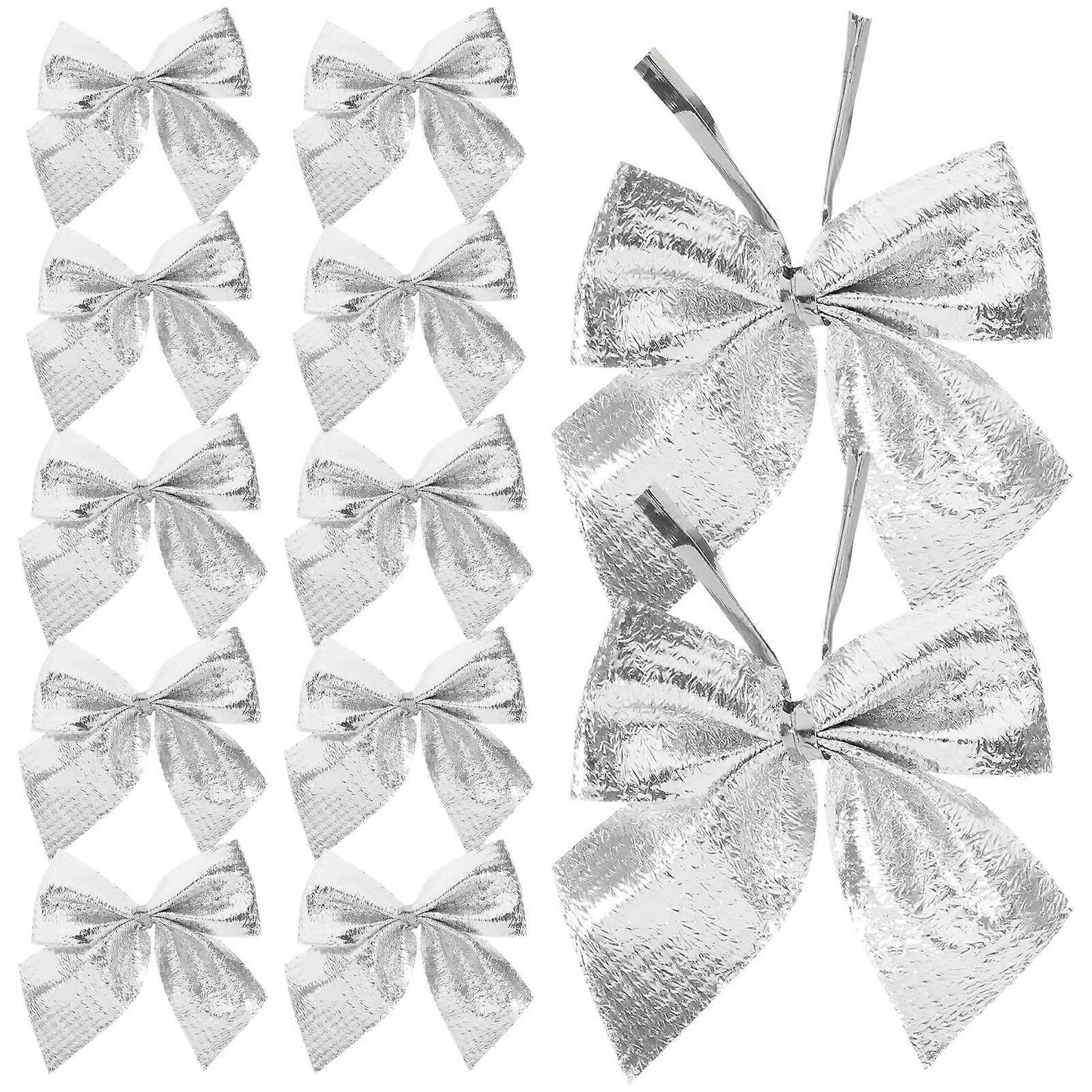 Chic Design Christmas Bows Small Ribbon Bows Stairs Fireplace Decoration 2.16x1.77x0.20in 120Pcs