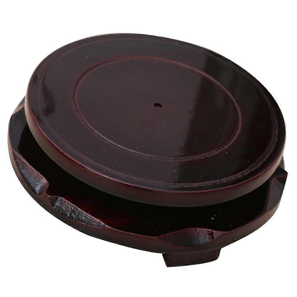 Synthetic Material Display Stand for Home Use Light Brown Rotatable Base 4 Pieces