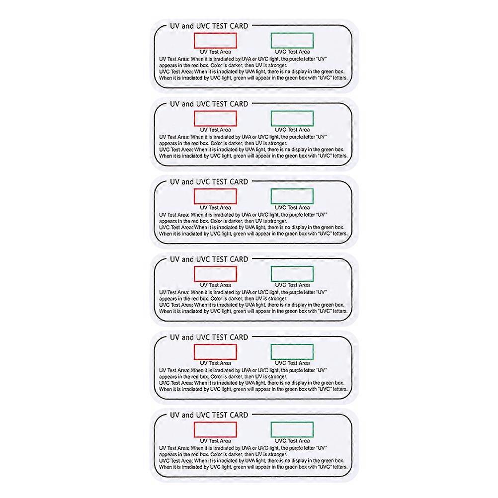 6Pcs UV Intensity Reading Cards For Light Test In Laboratory Use Measuring Multi UV Waves
