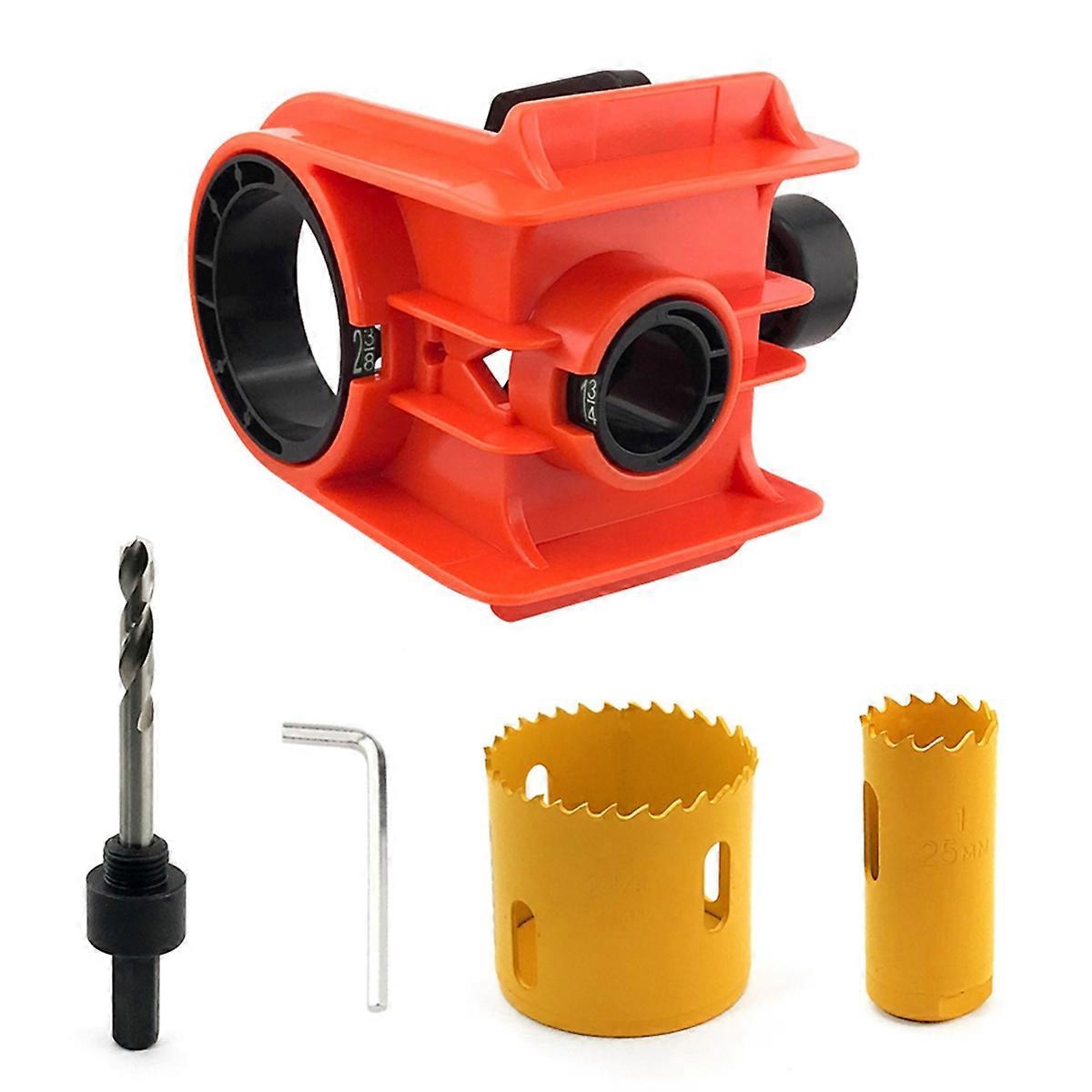 Door Lock Installation Kit,Door Lock Jig for Metal or Wood Orange
