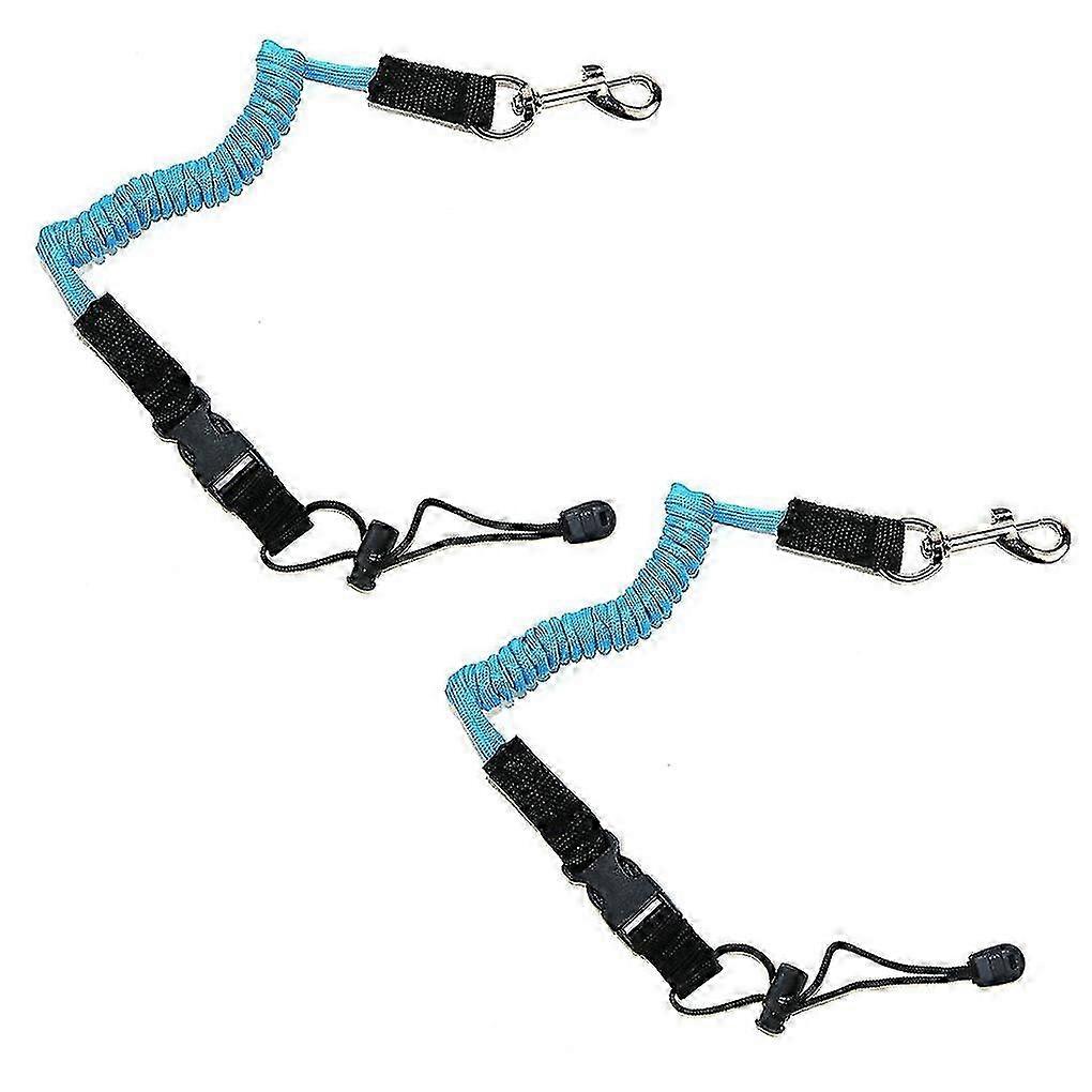 2pcs kayak pagaie laisse corde élastique de sécurité longe sports nautiques