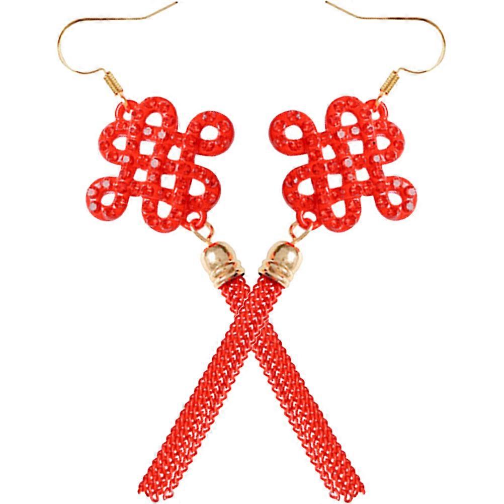 a polished and engaging product description for your **Chinese Knot Tassel Dangle Earrings**, tailored for online like , Etsy, or :
 
### π‘