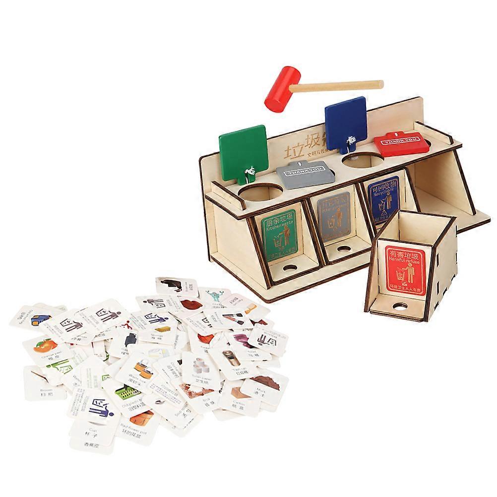 Wooden Trash Sorting DIY Educational Toy for Developing Fine Motor Skills, Observation, and Creativity – Fun Learning Activity for Boys